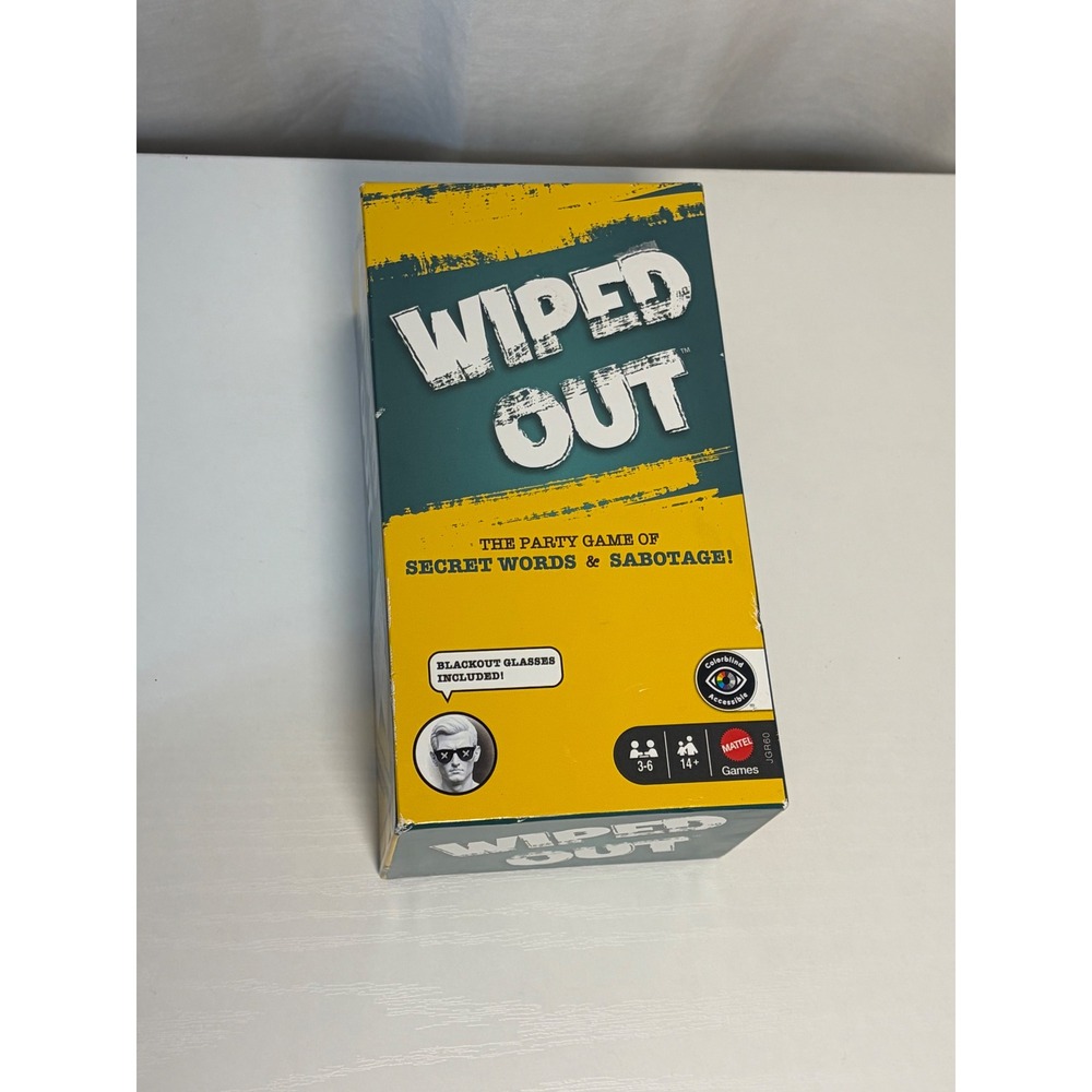 Mattel Wiped Out The Party Game of Secret Words & Sabotage JGR60 New Sealed